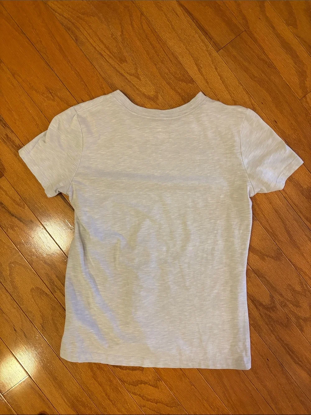 Nike. Light Gray Short Sleeve Tee with Black Swoosh XS